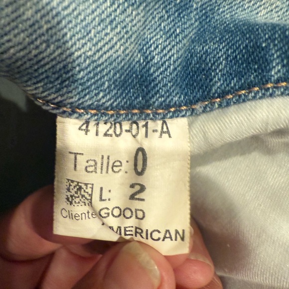 Good American Women's Light Blue Skinny Jeans size 0 - Picture 5 of 7